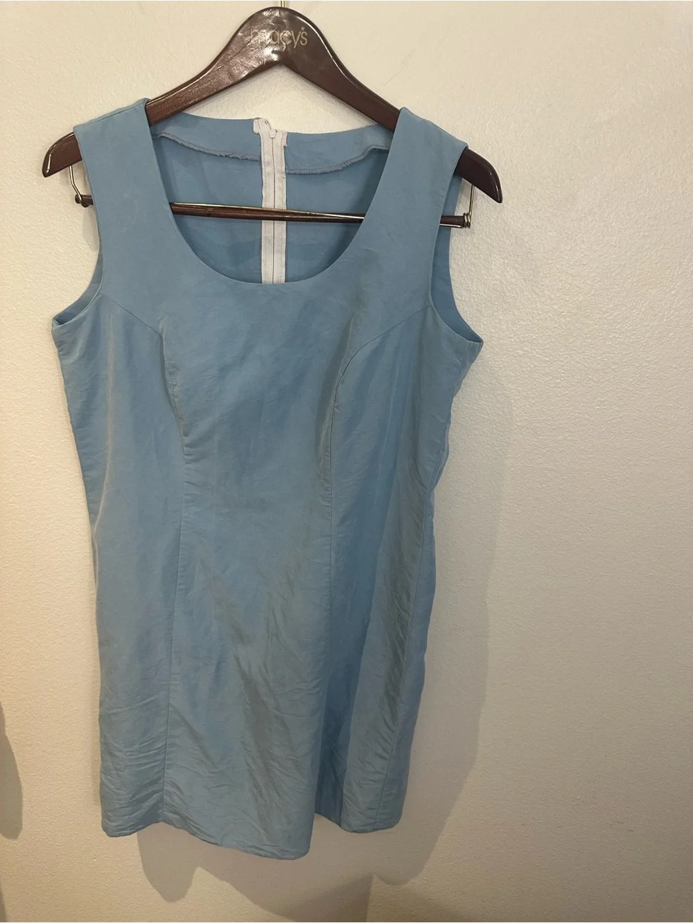 Vintage Light Blue Sleeveless Dress with Matching Blazer Jacket Suit Set Co-ord